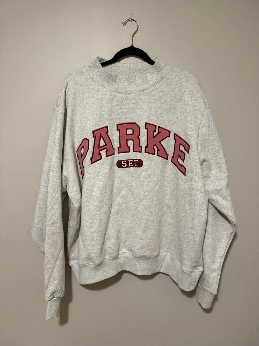 NWOT PARKE x SET ACTIVE MOCKNECK, L/XL, Rhubarb - Picture 2 of 5